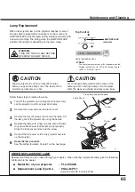 Preview for 65 page of Sanyo PLC-WXU30 Owner'S Manual