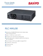 Sanyo PLC-WXU30 Specifications preview