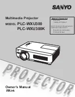 Sanyo PLC-WXU300 Owner'S Manual preview