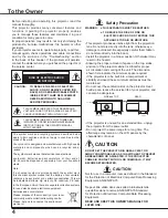 Preview for 4 page of Sanyo PLC-WXU300 Owner'S Manual