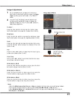 Preview for 41 page of Sanyo PLC-WXU300 Owner'S Manual