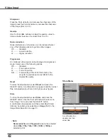 Preview for 42 page of Sanyo PLC-WXU300 Owner'S Manual