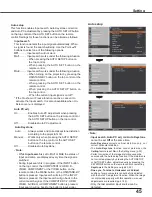 Preview for 45 page of Sanyo PLC-WXU300 Owner'S Manual