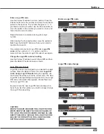 Preview for 49 page of Sanyo PLC-WXU300 Owner'S Manual