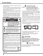 Preview for 4 page of Sanyo PLC-WXU7000A Owner'S Manual