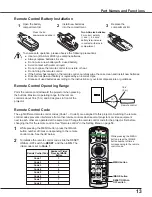 Preview for 13 page of Sanyo PLC-WXU7000A Owner'S Manual