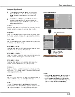 Preview for 37 page of Sanyo PLC-WXU7000A Owner'S Manual