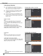 Preview for 42 page of Sanyo PLC-WXU7000A Owner'S Manual