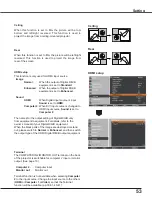 Preview for 53 page of Sanyo PLC-WXU7000A Owner'S Manual