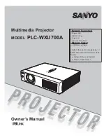 Preview for 1 page of Sanyo PLC-WXU700A Owner'S Manual