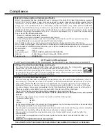 Preview for 8 page of Sanyo PLC-WXU700A Owner'S Manual