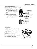 Preview for 15 page of Sanyo PLC-WXU700A Owner'S Manual