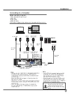 Preview for 17 page of Sanyo PLC-WXU700A Owner'S Manual