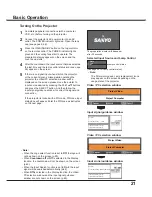 Preview for 21 page of Sanyo PLC-WXU700A Owner'S Manual