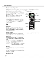 Preview for 28 page of Sanyo PLC-WXU700A Owner'S Manual