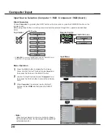 Preview for 30 page of Sanyo PLC-WXU700A Owner'S Manual