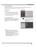 Preview for 33 page of Sanyo PLC-WXU700A Owner'S Manual