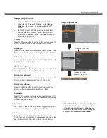 Preview for 37 page of Sanyo PLC-WXU700A Owner'S Manual