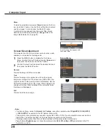 Preview for 38 page of Sanyo PLC-WXU700A Owner'S Manual