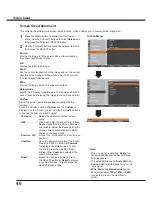 Preview for 46 page of Sanyo PLC-WXU700A Owner'S Manual