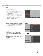 Preview for 47 page of Sanyo PLC-WXU700A Owner'S Manual