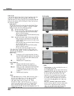 Preview for 48 page of Sanyo PLC-WXU700A Owner'S Manual