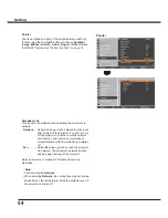 Preview for 54 page of Sanyo PLC-WXU700A Owner'S Manual