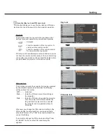 Preview for 59 page of Sanyo PLC-WXU700A Owner'S Manual