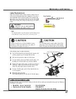 Preview for 67 page of Sanyo PLC-WXU700A Owner'S Manual