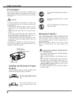 Preview for 6 page of Sanyo PLC-XC50 - 2600 Lumens Owner'S Manual