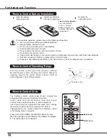 Preview for 12 page of Sanyo PLC-XC50A Owner'S Manual