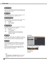 Preview for 42 page of Sanyo PLC-XC50A Owner'S Manual