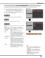 Preview for 43 page of Sanyo PLC-XC50A Owner'S Manual