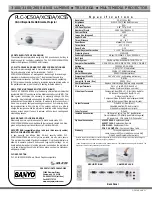 Preview for 1 page of Sanyo PLC-XC50A Specification Sheet