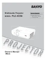 Sanyo PLC-XC56 Owner'S Manual preview