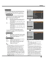 Preview for 45 page of Sanyo PLC-XC56 Owner'S Manual