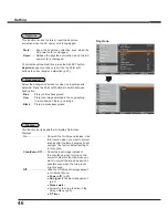 Preview for 46 page of Sanyo PLC-XC56 Owner'S Manual