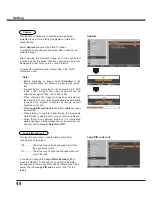 Preview for 48 page of Sanyo PLC-XC56 Owner'S Manual