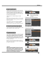 Preview for 49 page of Sanyo PLC-XC56 Owner'S Manual