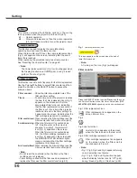 Preview for 56 page of Sanyo PLC-XC56 Owner'S Manual