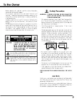 Preview for 3 page of Sanyo PLC-XE20 Owner'S Manual