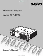 Sanyo PLC-XE30 Owner'S Manual предпросмотр