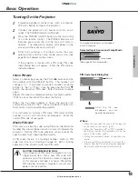 Preview for 19 page of Sanyo PLC-XE30 Owner'S Manual