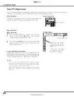 Preview for 28 page of Sanyo PLC-XE30 Owner'S Manual