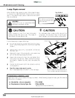 Preview for 56 page of Sanyo PLC-XE30 Owner'S Manual