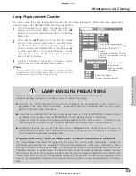 Preview for 57 page of Sanyo PLC-XE30 Owner'S Manual