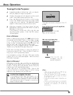 Preview for 19 page of Sanyo PLC-XE31 Owner'S Manual