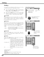 Preview for 42 page of Sanyo PLC-XE31 Owner'S Manual