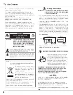 Предварительный просмотр 4 страницы Sanyo PLC XE40 - XGA LCD Projector Owner'S Manual