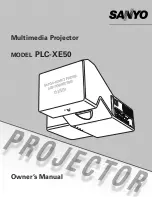 Sanyo PLC-XE50 Owner'S Manual preview